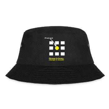 Change the form, change the world – Bold Design - Bucket Hat - black - Front - Lela (165cm)