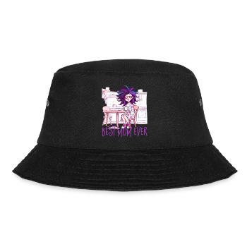 Caricature of a woman - Best Mom ever 2 - Bucket Hat - Schwarz - Vorne - Lela (165cm)