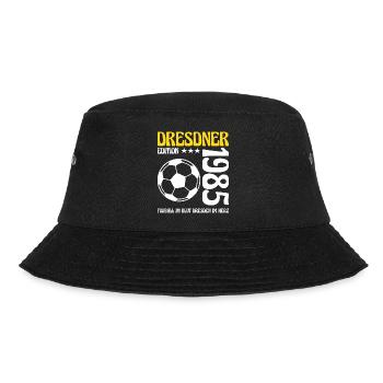 Dresdner Geburtstag 1985 Fußball Geschenk - Bucket Hat - Schwarz - Vorne - Lela (165cm)