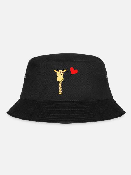 Girafe avec ballon cœur – Motif animal mignon - Bob - noir