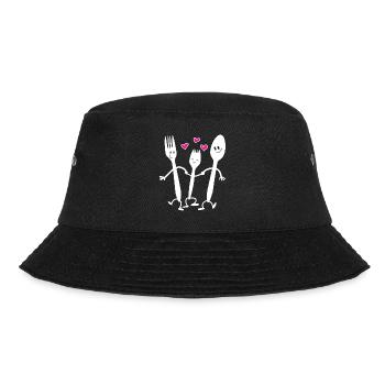 Spork Love Shirt Funny Family Reunion - Bucket Hat - black - Front - Lela (165cm)
