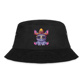 Nashorn Lustig Sombrero - Bucket Hat - Schwarz - Vorne - Lela (165cm)