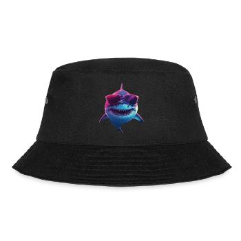 Shark with sunglasses - Bucket Hat - black - Front - Lela (165cm)