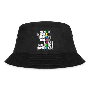 Lehrer-Akrostichon: Mentor, Inspirieren,... - Bucket Hat - Schwarz - Vorne - Lela (165cm)