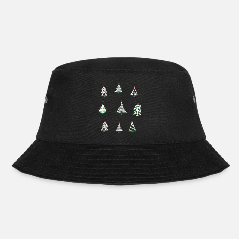  weiße Weihnachten  - Bucket Hat - Schwarz