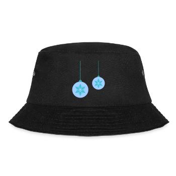 Winter Snowflakes Balls - Bucket Hat - black - Front - Lela (165cm)