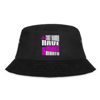 Mädchen Wollen Grundrechte Frauenrechte Menschen - Bucket Hat - Schwarz - Vorne - Lela (165cm)