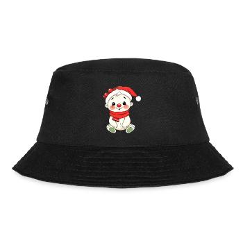 Bébé bonhomme de neige avec chapeau de Noël - Bob - noir - Devant - Lela (165cm)