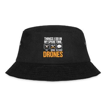 Drohnen: Reden über Flugreparaturen in der Freizeit - Bucket Hat - Schwarz - Vorne - Lela (165cm)