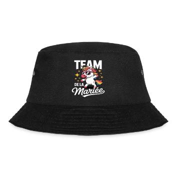 Brautteam Humor Junggesellinnenabschied Einhorngeschenk - Bucket Hat - Schwarz - Vorne - Lela (165cm)