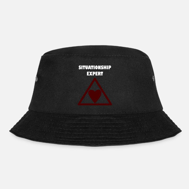 Beziehungs-Experte im Dreieck - Bucket Hat - Schwarz