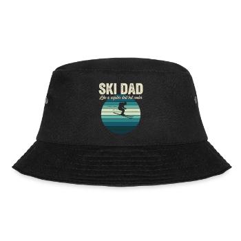 Lustiger Ski-Vater-Skifahrer - Bucket Hat - Schwarz - Vorne - Lela (165cm)