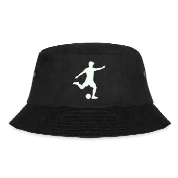 Foosball silhouette in jump - Bucket Hat - black - Front - Lela (165cm)