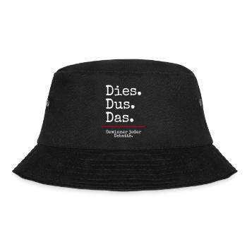 Dies Dus Das Debatte (black) - Bucket Hat - Schwarz - Vorne - Lela (165cm)