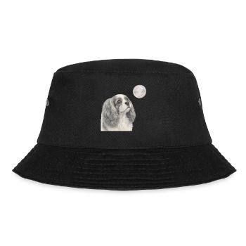 Motif rétro du chien Cavalier King Charles Spaniel - Bob - noir - Devant - Lela (165cm)