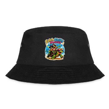 Urlaubs Vibes - Bucket Hat - Schwarz - Vorne - Lela (165cm)