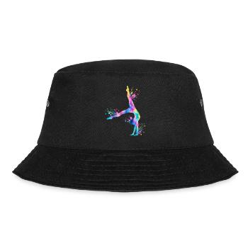Turnerin Gymnastik Handstand  - Bucket Hat - Schwarz - Vorne