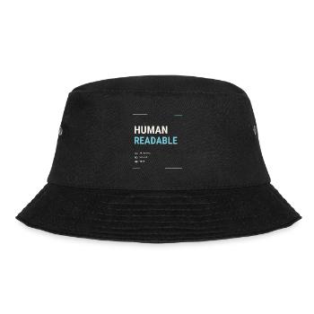 Typografie der menschlich lesbaren Schnittstelle - Bucket Hat - Schwarz - Vorne