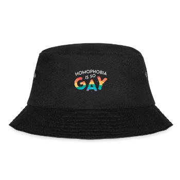 Homophobia Is Gay Schwule LGBT Pride Gay Rainbow - Bucket Hat - Schwarz - Vorne - Lela (165cm)