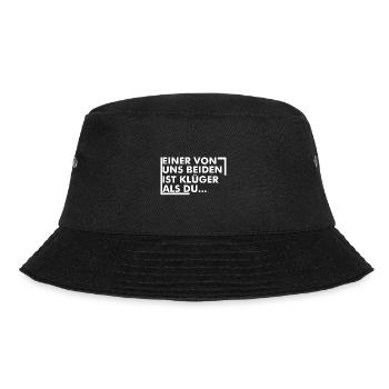 einer von uns beiden klüger als du weiß - Bucket Hat - Schwarz - Vorne - Lela (165cm)