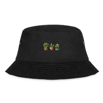 Zimmerpflanze / Topfpflanze / Dekoration / Topf - Bucket Hat - Schwarz - Vorne - Lela (165cm)
