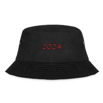 2024. HAPPY NEW YEAR. NEW YEAR'S EVE. NEW YEAR - Bucket Hat - black - Front - Lela (165cm)