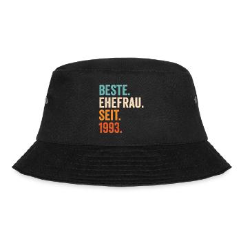 Beste Ehefrau Seit 1993 28. Hochzeitstag 28 Jahre - Bucket Hat - Schwarz - Vorne - Lela (165cm)