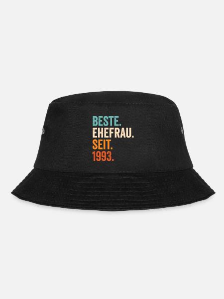 Beste Ehefrau Seit 1993 28. Hochzeitstag 28 Jahre - Bucket Hat - Schwarz
