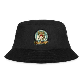 Vintage Flourish Birthday Gift April 1982 - Bucket Hat - black - Front - Lela (165cm)