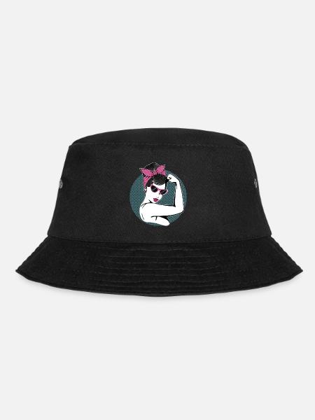 Rockabilly Girl - Bucket Hat - Schwarz