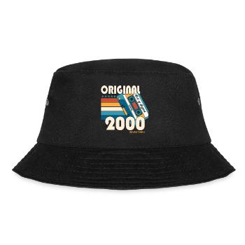 Born 2000 22nd Birthday Gift August Fun - Bucket Hat - black - Front - Lela (165cm)