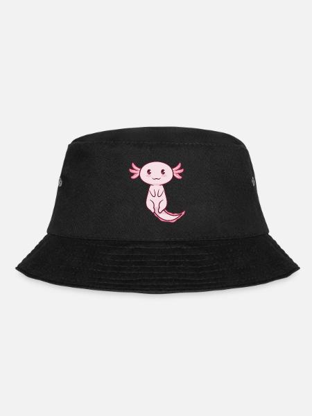 Axolotl Süß - Bucket Hat - Schwarz