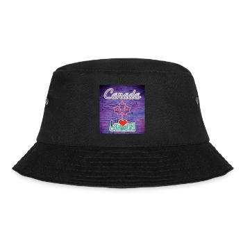 Kanada, Ahornblatt. - Bucket Hat - Schwarz - Vorne - Lela (165cm)