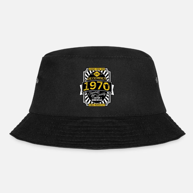 1970 DECEMBER - Bucket Hat - black