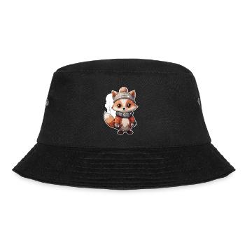 Fuchs im Schnee - Bucket Hat - Schwarz - Vorne - Lela (165cm)