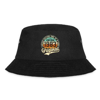 Vintage 1983 Original - Bucket Hat - Schwarz - Vorne - Lela (165cm)
