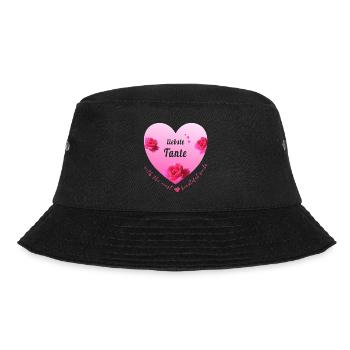 liebste Tante - Bucket Hat - Schwarz - Vorne - Lela (165cm)