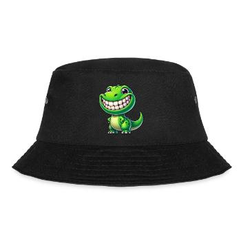Cute Dinosaur T-Rex Cartoon Friendly - Bucket Hat - black - Front - Lela (165cm)