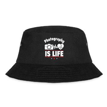 Fotografie ist das Leben - Bucket Hat - Schwarz - Vorne - Lela (165cm)