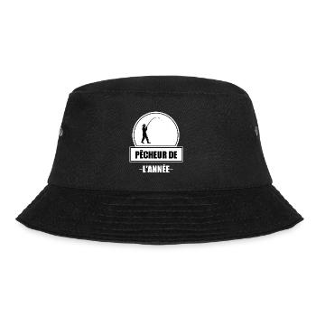 Pêcheur de l'année t-shirt homme pêche cadeau - Bob - noir - Devant - Lela (165cm)