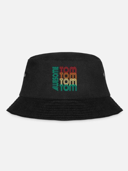 TOM Awesome Vorname T-Shirt Personalisiertes Tom-Geschenk - Bucket Hat - Schwarz