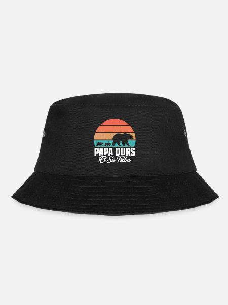 Papa ours et sa tribu, Humour cadeau - Bob - noir