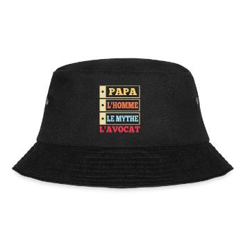 Papa l'homme le mythe l'avocat t-shirt - Bob - noir - Devant - Lela (165cm)