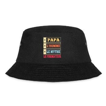 Papa l'homme le mythe le formateur t-shirt - Bob - noir - Devant - Lela (165cm)