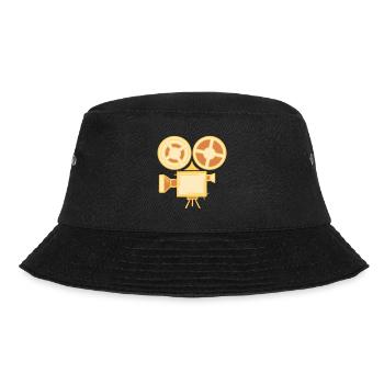 Alte Filmkamera Symbol, handgezeichnet. Regisseur - Bucket Hat - Schwarz - Vorne - Lela (165cm)