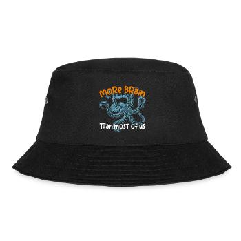 Intelligente Oktopusse - großer Oktopus - Bucket Hat - Schwarz - Vorne - Lela (165cm)