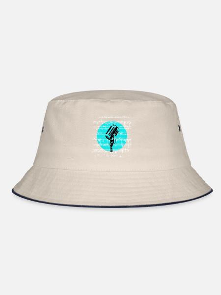 Microphone - Bucket Hat - ecru/navy - Front