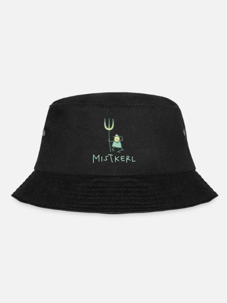 Kerl mit Mistgabel (b) - Bucket Hat - Schwarz