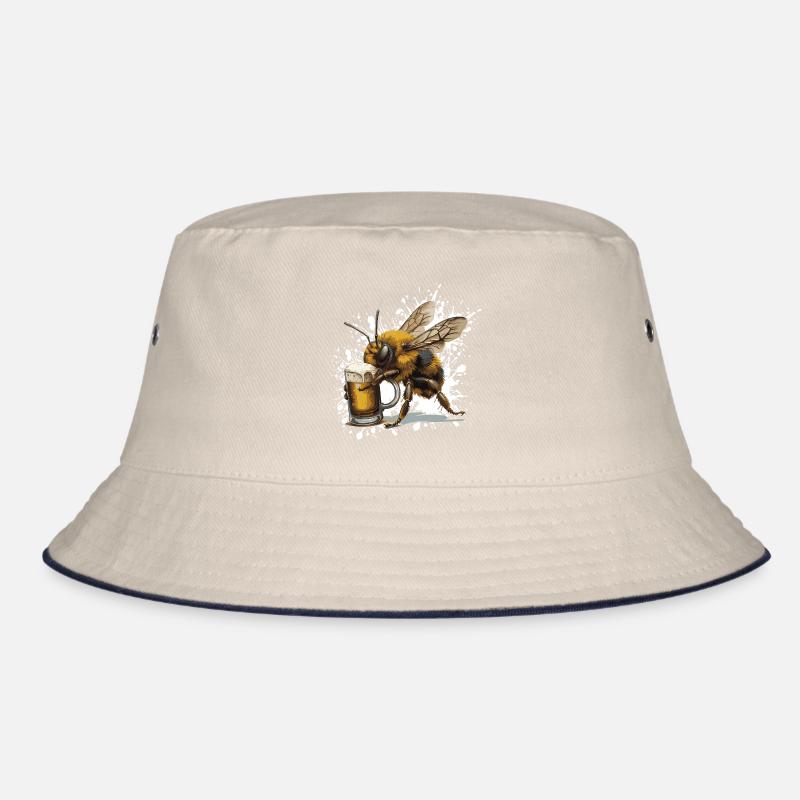 Biene Bier Lustig Bucket Hat
