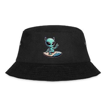 Alien Alien UFO Surfer Beach Summer Urla - Bucket Hat - black - Front - Lela (165cm)